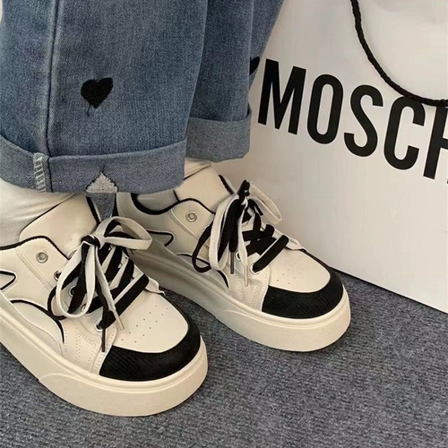 Весенняя демисезонная спортивная обувь на платформе для отдыха, универсальные кроссовки, в корейском стиле, для бега