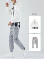 Штаны, трендовые тонкие повседневные брюки, комплект, в корейском стиле