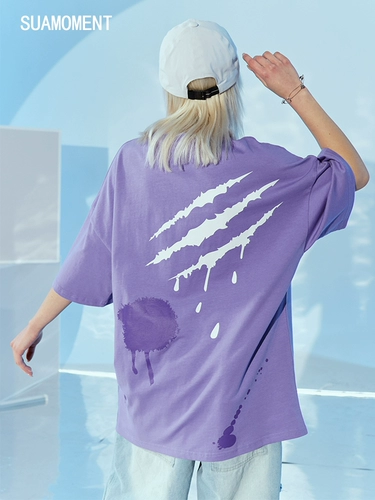 Футболка для влюбленных, парная одежда, оверсайз, высокий воротник, короткий рукав