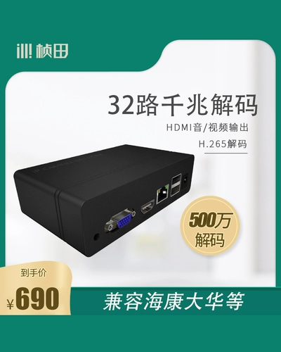 32 Декодер для мониторинга сети VGA Декодер с разделением экрана 4K HD HDMI Сегментация 32 изображение прямоугольная верхняя стенка