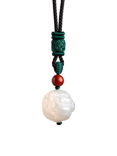 大善堂 Подвеска из нефрита, цепочка до ключиц, высококлассное ожерелье, аксессуар