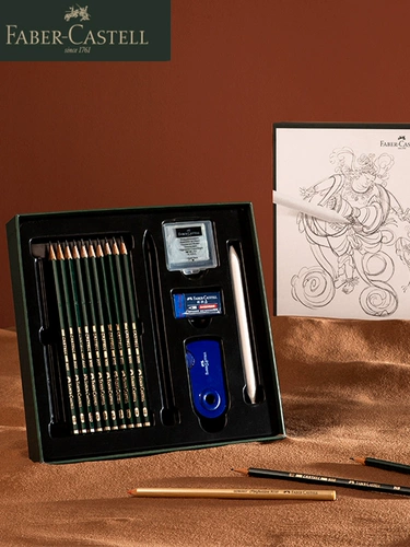 Германия Фабер -Костерика Хуибайджиа эскиз карандаш костюм вода -Современный карандаш у древесного угля розовый розовый розовый марлейский художник художник профессиональный искусство рисовать эскиз Студент Студент Студент