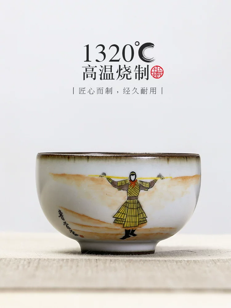 Кубок для чая Руяо кунг-фу мастера — расписной кубок из керамики Jingdezhen, чистая ручная работа чайный набор