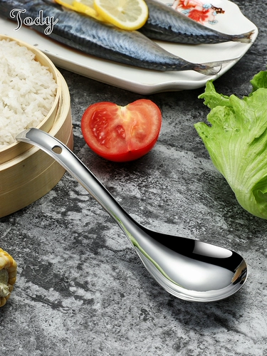 陶迪 Большая ложка из нержавеющей стали для домашнего использования, нержавеющая сталь AISI 304, увеличенная толщина