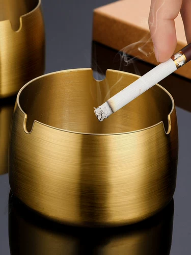 Креативная трендовая большая пепельница для офиса из нержавеющей стали