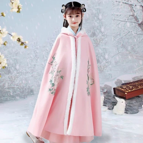 Детский плащ, ханьфу, накидка, одежда для защиты от солнца, летняя юбка для принцессы, китайский стиль