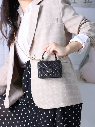 米勒斯 Модная цепь, сумка на одно плечо, помада, маленькая сумка через плечо, новая коллекция, в стиле Шанель, на цепочке, из натуральной кожи