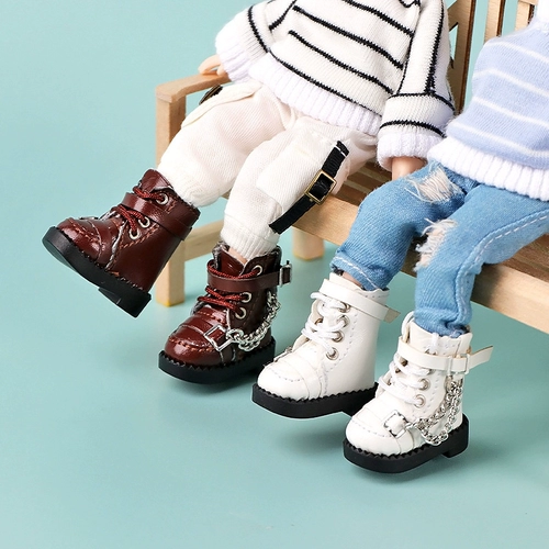 Ob11 детская обувь высокие сапоги с цепочкой кожаная обувь Gsc12 точечная детская обувь P9 P10 сказочное тело Bjd кожаные сапоги