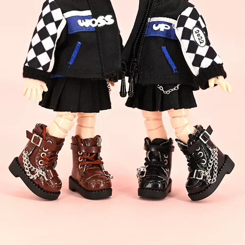 Ob11 детская обувь высокие сапоги с цепочкой кожаная обувь Gsc12 точечная детская обувь P9 P10 сказочное тело Bjd кожаные сапоги