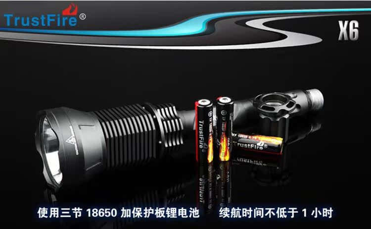 Đèn pin chiếu sáng tầm xa TrustFire18650 chính hãng có thể sạc lại đèn LED chiếu sáng ngoài trời ST-90 đèn sạc dự phòng khi mất điện