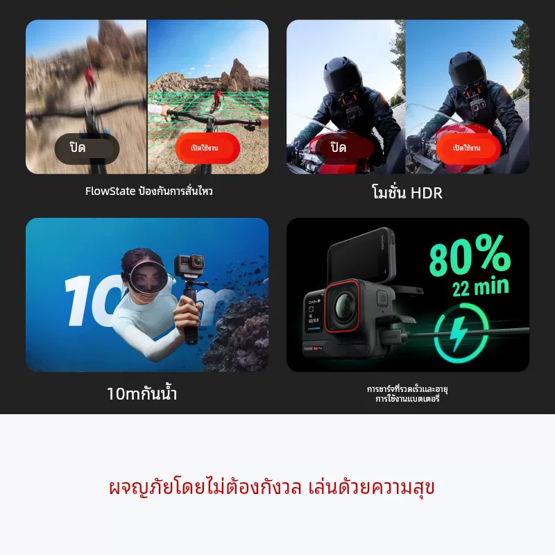 Экшн-камера Shadowstone Insta360 Ace Pro, цвет Leica, антишум/устойчивость к тряске, езда на велосипеде, дайвинг, на открытом воздухе, влог
