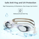 Профессиональные водонепроницаемые очки, оборудование для плавания без запотевания стекол, беруши подходит для мужчин и женщин, дайвинг, подходит для подростков