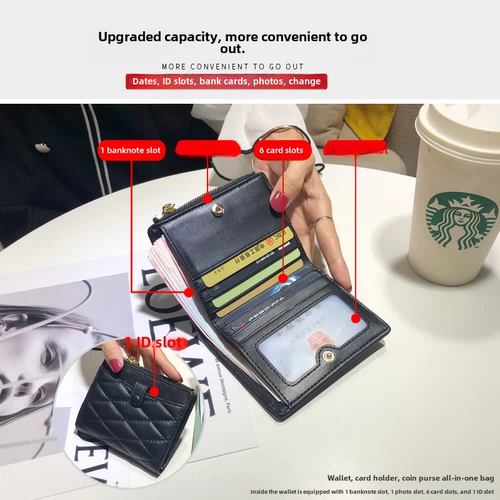 Бумажник, короткая небольшая дизайнерская сумка через плечо, изысканные элитные универсальные монеты, из натуральной кожи