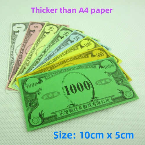 Бумажные деньги для детского сада для обучения математике, монополия, увеличенная толщина, 5 см, обучение