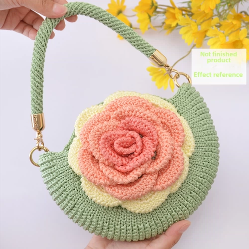 Хлопковая плетеная сумка через плечо, связать своими руками