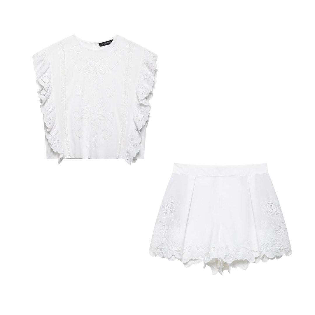 KASLEAD новый женщины европейско-американский манер вышивка пирсинг куртка юбка Штаны 5107051 4786059