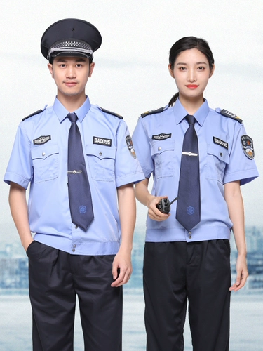 Летняя одежда для работы, летняя униформа, синяя рубашка, комплект, короткий рукав, делается под заказ