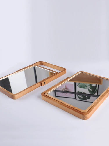 Настольное большое деревянное зеркало из натурального дерева для спальни