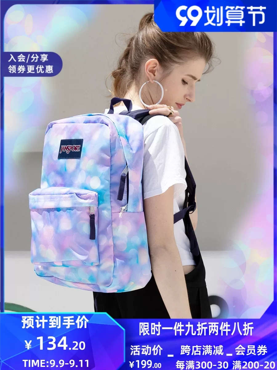 Популярный городской рюкзак Jansport Jess Popular Shoulder Backpack City Neon Night Scenery College Student School Bag Женский рюкзак T5015T5