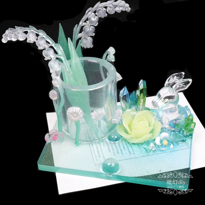 Transparent diamond sample, mold, magic phone case, DIY