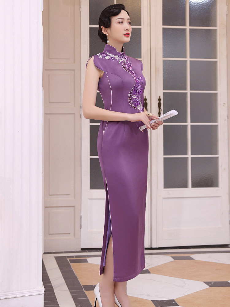 多丽琦 Retro cheongsam, dress for mother, 2021 years, Chinese style, fitted