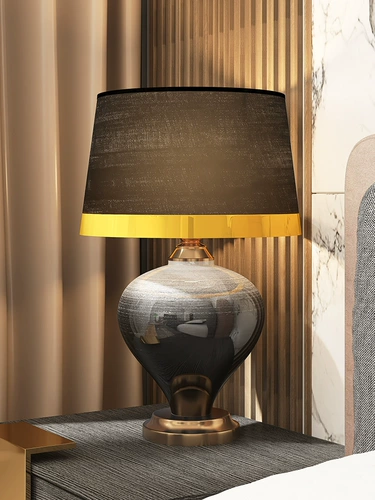 Креативная современная глина, светодиодная медная настольная лампа, фонарь для гостиной для кровати, украшение