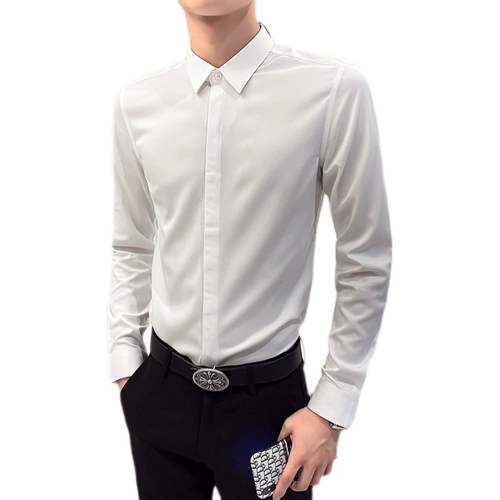 Осенний шелковый лонгслив, рубашка, премиум класс, в корейском стиле