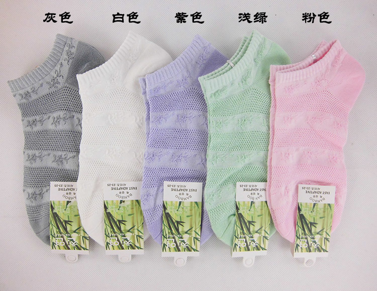 Mùa xuân và mùa hè phần mỏng sợi tre thở ladies thuyền socks hollow lưới vớ cotton màu rắn kẹo màu vớ nữ