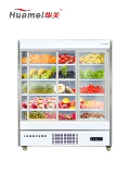 华美 Овощи и фрукты свежее -поддержание вертикального прозрачного стеклянного коммерческого шкафа охлаждаемого шкафа Прямой холодильник супермаркет
