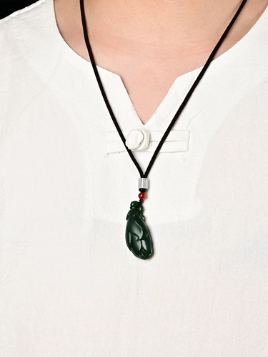 Натуральная сине-белая подвеска из нефрита подходит для мужчин и женщин, орхидея