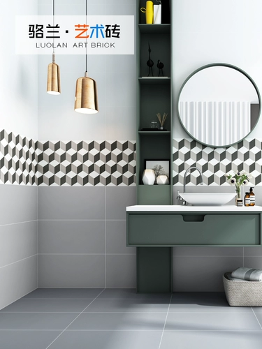 Санитарная плитка настенная плитка 300x600 Простая современная кухня и ванная кирпичная кирпич.