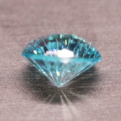 Круглый аквамариновый фейерверк разрезать розовое кольцо, кольцо, голый камень, бразильский кончик ледя