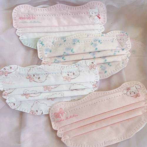 Оригинальная японская косметическая мультяшная милая маска для лица для создания маленького лица, градиент