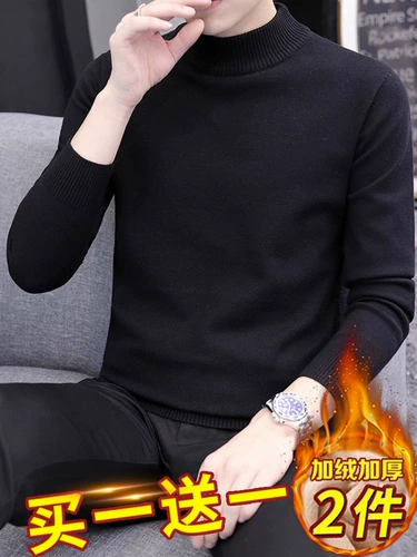 Демисезонный свитер, трендовое цветное утепленное трикотажное термобелье, высокий воротник