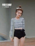 亦美珊 Модный раздельный купальник, лонгслив, сексуальный бюстгальтер пуш-ап, 2021 года, городской стиль, по фигуре