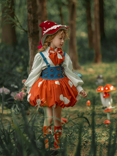 Красная шапочка, весенний детский наряд маленькой принцессы, стиль Лолита, косплей