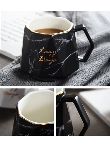 Nordic Home Mark Cup Creative Wind Simple Ceramics Water Cup Женская личная кофейная чашка с трендом ложки