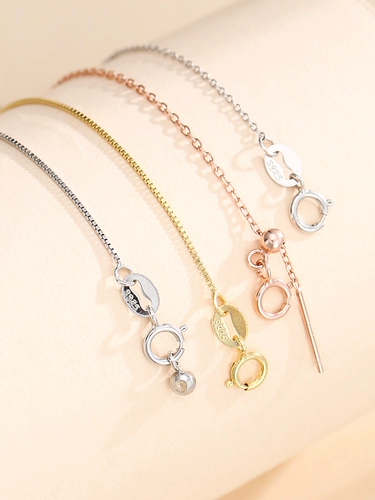 Ожерелье, бусины, универсальная цепочка до ключиц, серебро 925 пробы, золото 750 пробы