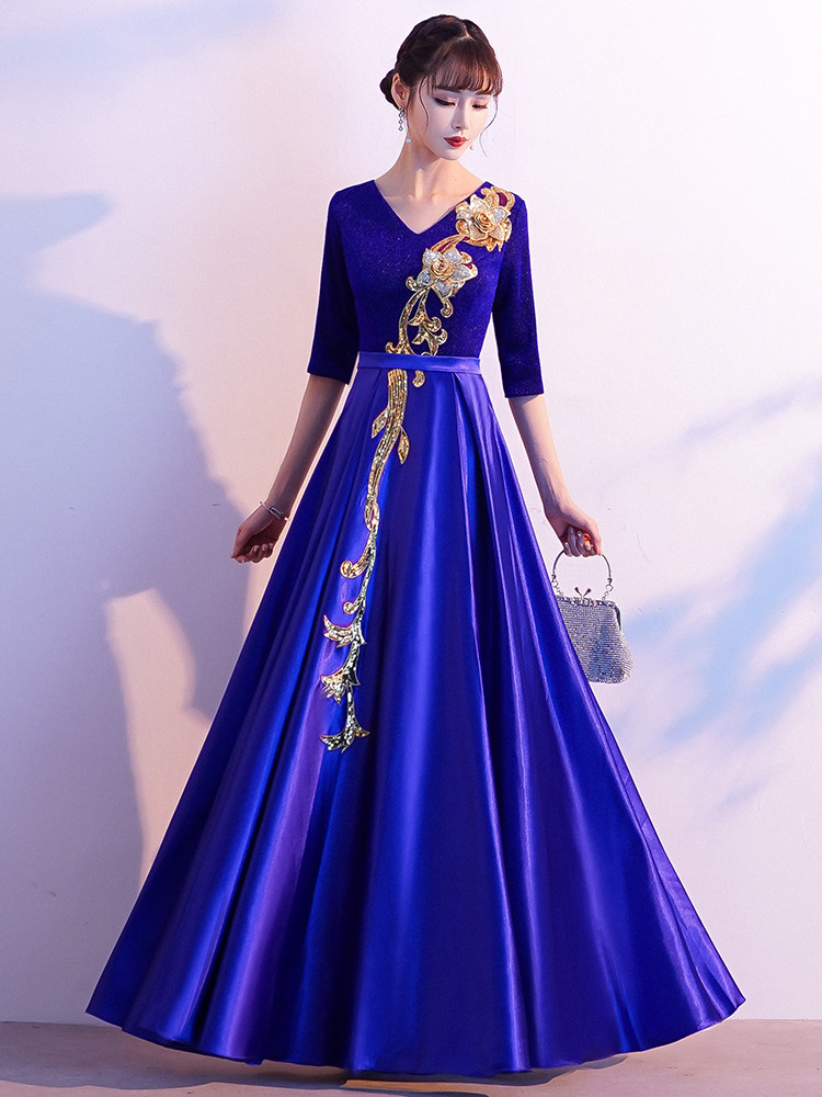 Summer long golden dress, 2020