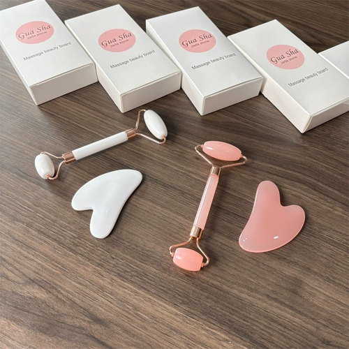 Оригинал 24 доллара!Старый американский список!Нефритовый роликовый массаж для лица, подтяжка лица, релаксация в форме сердца, доска Гуа Ша