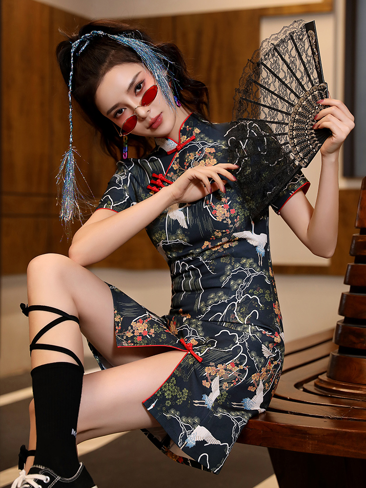 Summer retro short cheongsam, 2021 years, suitable for teen