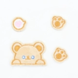 Шарф ручной работы, полоски льда, шерсть, голова медведя, вышитые тканевые наклейки, украшения для мобильного телефона, наклейки с корицей, собакой, сделай сам, самоклеящиеся