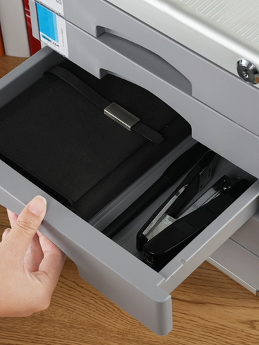 Jiajuncheng's Office Product Product Desktop File Cabinet небольшой ящик для ящика шкафа с алюминиевым сплавным сплавом с трехслойным пятиэтажным архивным шкафом шкаф