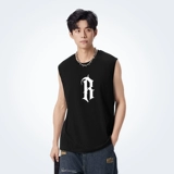 Летний хлопковый спортивный жилет, мужская баскетбольная футболка без рукавов для спортзала