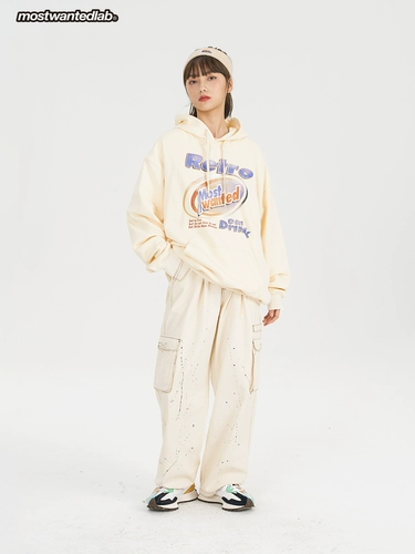 mostwantedlab Металлический трендовый балахон, толстовка для влюбленных, коллекция 2021, оверсайз