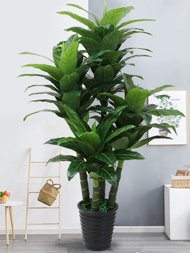 Поддельная цветочная комната Большое банановое дерево зеленые растения гостиная растения растения приземление цветочные моделирование банановое дерево пластиковые цветы