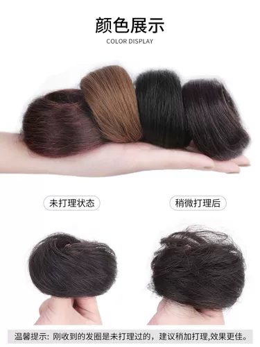 Милый парик, заколка для волос изготовленная из настоящих волос, аксессуар для волос, придает объем