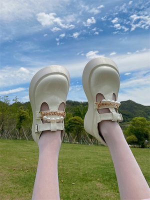 taobao agent Summer footwear English style, breathable chain, British style, 2021 collection