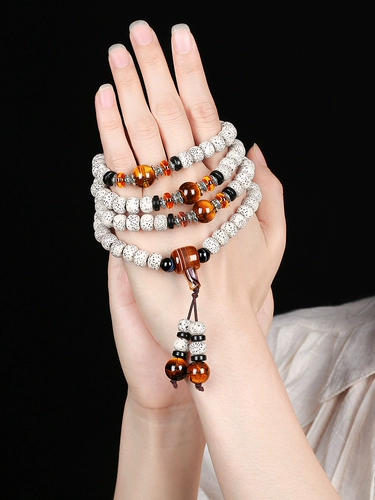 Четки бодхи, браслет, четки из круглых бусин из грецкого ореха, ожерелье для влюбленных, 108 бусин