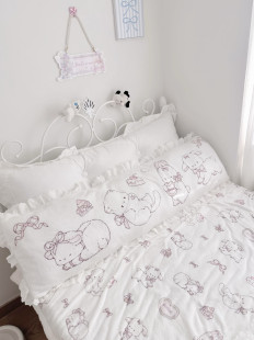 Original 1.2m extended Meow Rabbit Sweet Dream Cushion Pillow Girly Heart Cushion Blanket Bedroom Long Pillow
